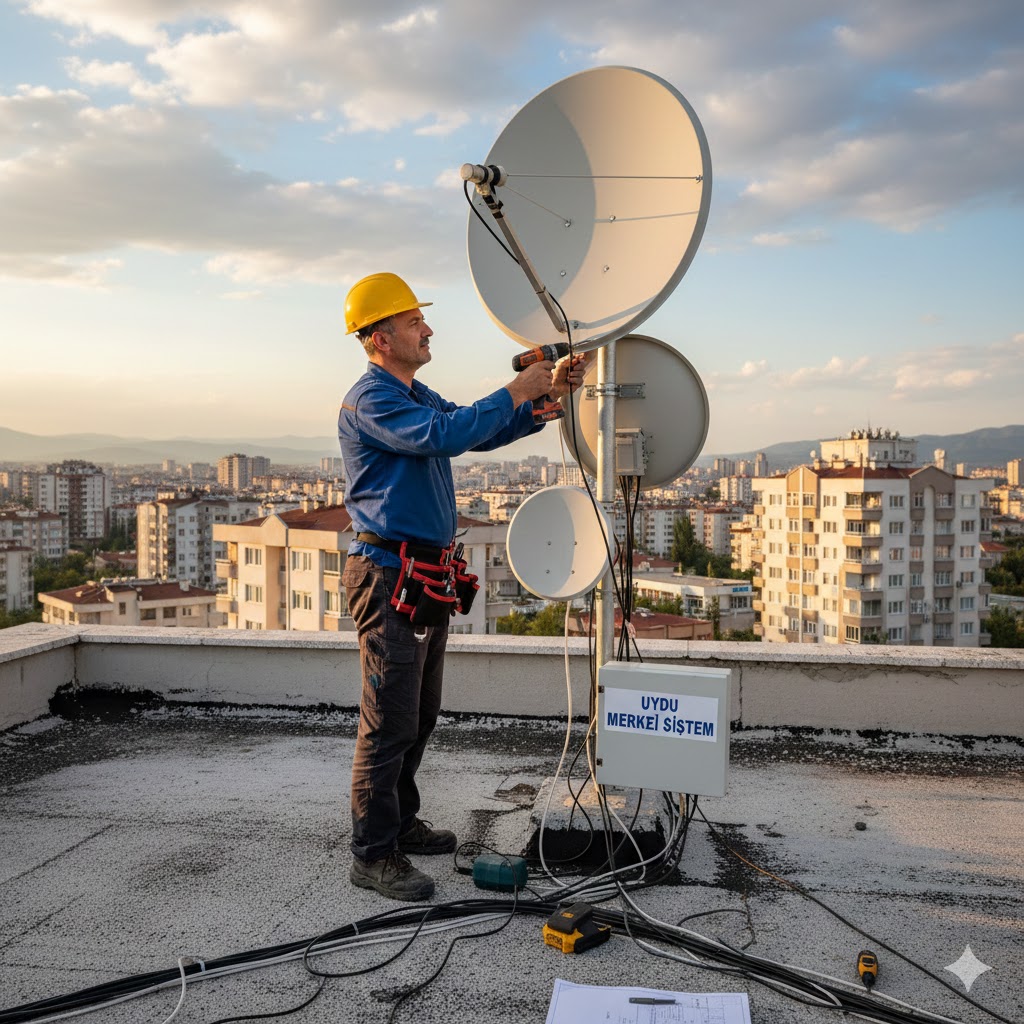 Merkezi sistem uydu arızası multiswitch splitter sinyal yok Ankara
