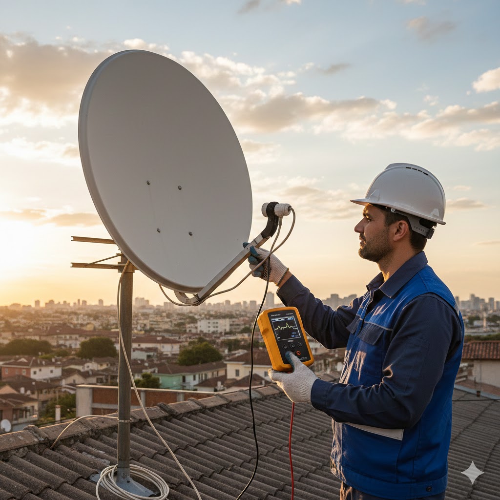 Uydu arızası sinyal yok mozaiklenme LNB kablo çanak ayarı